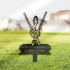 DINOZOZO Drum Sticks and Music Note Musician Grave Marker Memorial Sign with Stake Sympathy Gifts for Loss of Loved One Custom Metal Signs2