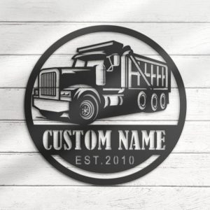 DINOZOZO Dump Truck Business Custom Metal Signs3