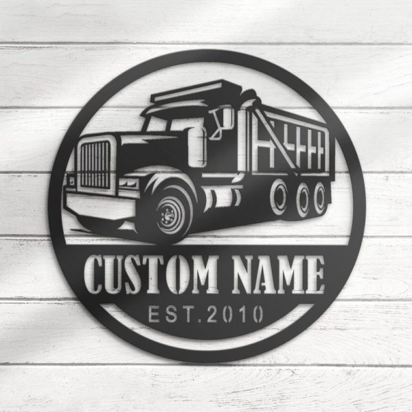 DINOZOZO Dump Truck Business Custom Metal Signs
