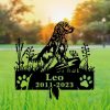 DINOZOZO English Setter Dog Grave Marker Garden Stakes Dog Sympathy Gift Cemetery Decor Memorial Custom Metal Signs