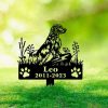 DINOZOZO English Setter Dog Grave Marker Garden Stakes Dog Sympathy Gift Cemetery Decor Memorial Custom Metal Signs2