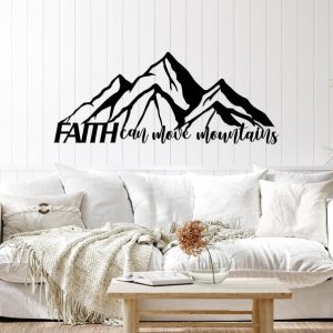DINOZOZO Faith Can Move Mountains Bible Verse Custom Metal Signs