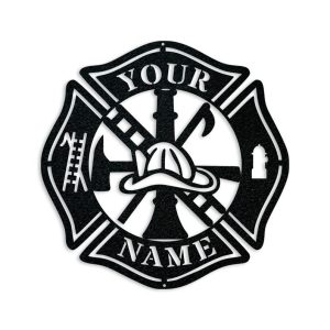 DINOZOZO Fire Department Monogram Fire Department Custom Metal Signs2