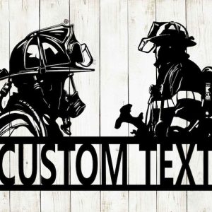 DINOZOZO Firefighter Fire Engine Fire Department Custom Metal Signs