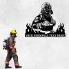 DINOZOZO Firefighter First Responder Fire And Rescue Fire Department Custom Metal Signs2