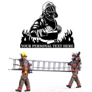 DINOZOZO Firefighter First Responder Fire And Rescue Fire Department Custom Metal Signs4