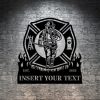 DINOZOZO Firefighter In Maltese Cross Fire Department Custom Metal Signs