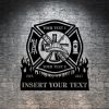 DINOZOZO Firefighter Maltese Cross Fire Department Custom Metal Signs