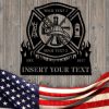 DINOZOZO Firefighter Maltese Cross Fire Department Custom Metal Signs3