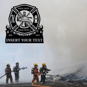 DINOZOZO Firefighter Maltese Cross Fire Department Custom Metal Signs4
