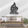 DINOZOZO Firefighter in Flames Fire Department Custom Metal Signs2