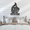 DINOZOZO Firefighter in Flames Fire Department Custom Metal Signs3