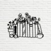 DINOZOZO Floral Books Bookshelf Custom Metal Signs3