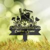 DINOZOZO Floral Cleaning Tools Maid Grave Marker Memorial Sign with Stake Sympathy Gifts for Loss of Loved One Custom Metal Signs