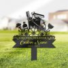 DINOZOZO Floral Cleaning Tools Maid Grave Marker Memorial Sign with Stake Sympathy Gifts for Loss of Loved One Custom Metal Signs2