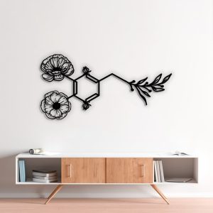 DINOZOZO Floral Dopamine Molecule Science Art Chemistry Art Custom Metal Signs3
