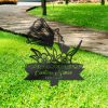 DINOZOZO Floral Makeup Tools Makeup Artist Grave Marker Memorial Sign with Stake Sympathy Gifts for Loss of Loved One Custom Metal Signs4 1