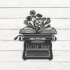 DINOZOZO Flower Book Writer Future Author Custom Metal Signs4
