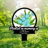 DINOZOZO Forget Me Not Planted in Memory of Grave Marker Memorial Stake Sympathy Gifts Custom Metal Signs