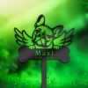 DINOZOZO French Bulldog Dog Grave Marker Garden Stakes Dog Memorial Gift Cemetery Decor Custom Metal Signs2
