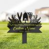 DINOZOZO Gardening Tools Gardener Horticulturist Grave Marker Memorial Sign with Stake Sympathy Gifts for Loss of Loved One Custom Metal Signs2