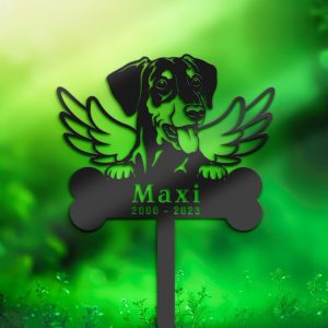 DINOZOZO German Pinscher Dog Grave Marker Garden Stakes Dog Memorial Gift Cemetery Decor Custom Metal Signs