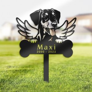 DINOZOZO German Pinscher Dog Grave Marker Garden Stakes Dog Memorial Gift Cemetery Decor Custom Metal Signs2