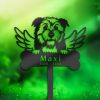 DINOZOZO Glen of Imaal Terrier Dog Grave Marker Garden Stakes Dog Memorial Gift Cemetery Decor Custom Metal Signs