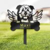 DINOZOZO Glen of Imaal Terrier Dog Grave Marker Garden Stakes Dog Memorial Gift Cemetery Decor Custom Metal Signs2