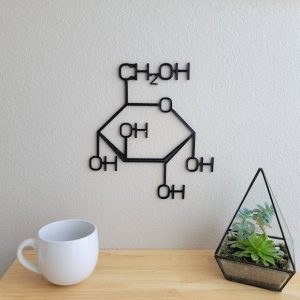 DINOZOZO Glucose Molecule Science Art Chemistry Art Custom Metal Signs1