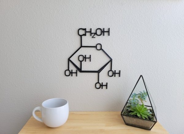 DINOZOZO Glucose Molecule Science Art Chemistry Art Custom Metal Signs