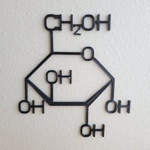 DINOZOZO Glucose Molecule Science Art Chemistry Art Custom Metal Signs2
