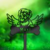 DINOZOZO Golden Retriever Dog Grave Marker Garden Stakes Dog Memorial Gift Cemetery Decor Custom Metal Signs2