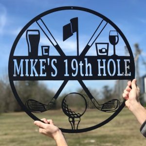 DINOZOZO Golf 19th Hole Bar Mancave Custom Metal Signs2