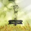 DINOZOZO Golfer Golf Player Grave Marker Memorial Sign with Stake Sympathy Gifts for Loss of Loved One Custom Metal Signs