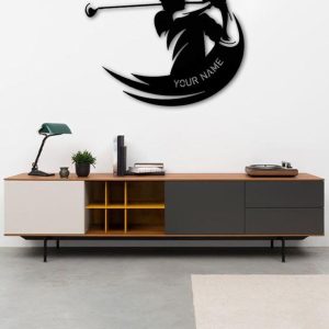 DINOZOZO Golfer Wall Art Golf Gifts for Men Custom Metal Signs4