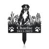 DINOZOZO Greater Swiss Mountain Dog Grave Marker Garden Stakes Dog Sympathy Gift Cemetery Decor Memorial Custom Metal Signs