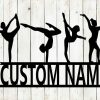 DINOZOZO Gymnastics Monogram Business Custom Metal Signs