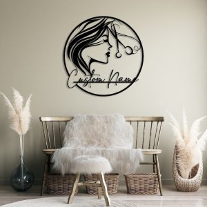 DINOZOZO Hair Dresser Woman Face Beauty Center Hair Salon Business Custom Metal Signs