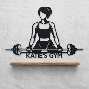 DINOZOZO Home Gym Sign Womens Fitness Business Custom Metal Signs