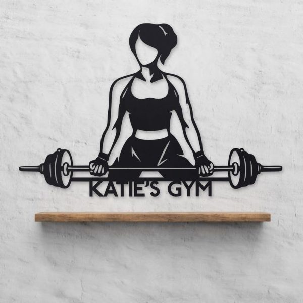 DINOZOZO Home Gym Sign Women’s Fitness Business Custom Metal Signs