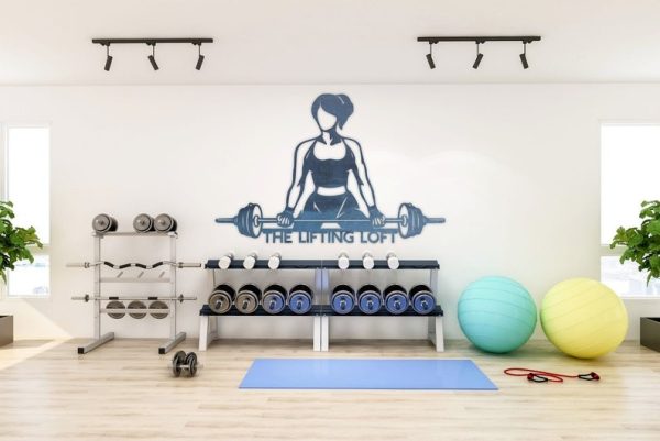 DINOZOZO Home Gym Sign Women’s Fitness Business Custom Metal Signs