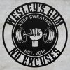 DINOZOZO Home Gym Sign Workout Room Heavy Weight Lifting Business Custom Metal Signs