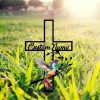 DINOZOZO Hummingbird Cross Grave Marker Memorial Stake Sympathy Gifts Custom Metal Signs3