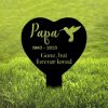 DINOZOZO Hummingbird Mom Dad Grave Marker Gone But Forever Loved Memorial Stake Sympathy Gifts Custom Metal Signs4