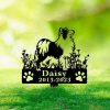 DINOZOZO Icelandic Sheepdog Dog Grave Marker Garden Stakes Dog Sympathy Gift Cemetery Decor Memorial Custom Metal Signs