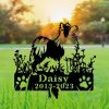 DINOZOZO Icelandic Sheepdog Dog Grave Marker Garden Stakes Dog Sympathy Gift Cemetery Decor Memorial Custom Metal Signs3
