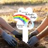DINOZOZO Ill Meet You At The Rainbow Brigde Custom Dog Cat Photo Pet Grave Marker Garden Stakes Pet Memorial Gift Custom Metal Signs2