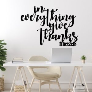 DINOZOZO In Everything Give Thanks Bible Verse Custom Metal Signs