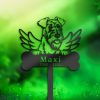 DINOZOZO Irish Terrier Dog Grave Marker Garden Stakes Dog Memorial Gift Cemetery Decor Custom Metal Signs2